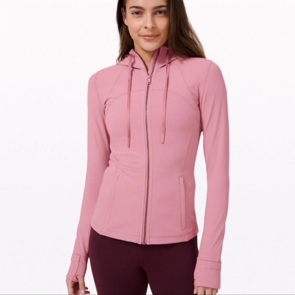 Women's Pink Zip-Up Hooded Jacket